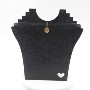 Kate Spade Black leather and Gold J initial necklace